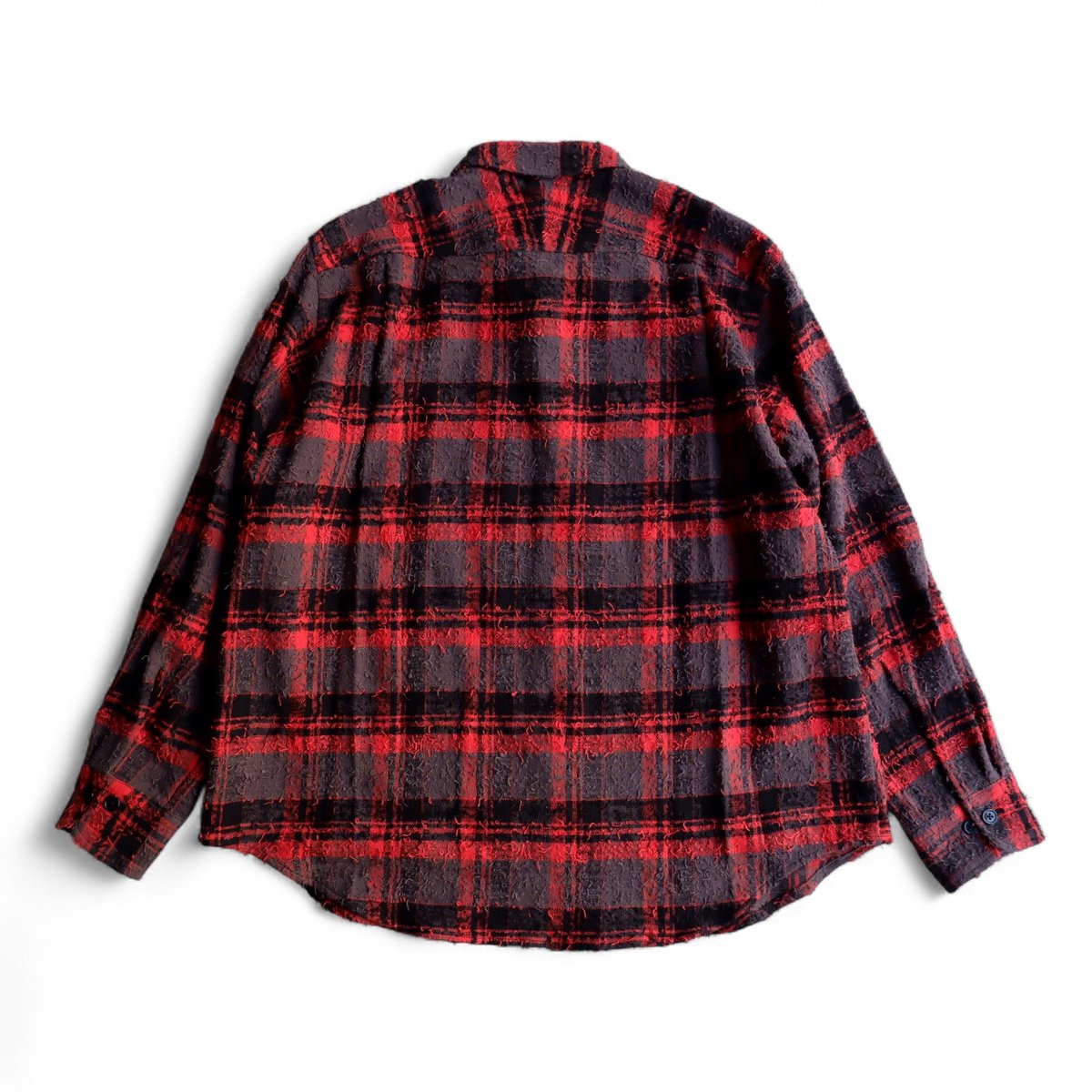 BRU NA BOINNE チェックシャツ　赤　黒　レッド　ブラック　L BRU NA BOINNE チェックシャツ 赤 黒 レッド ブラック L メンズ