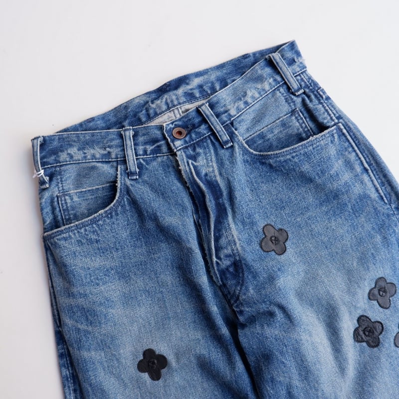 BRU NA BOINNE (ブルーナボイン) / ブラックフラワービュッシュデニム