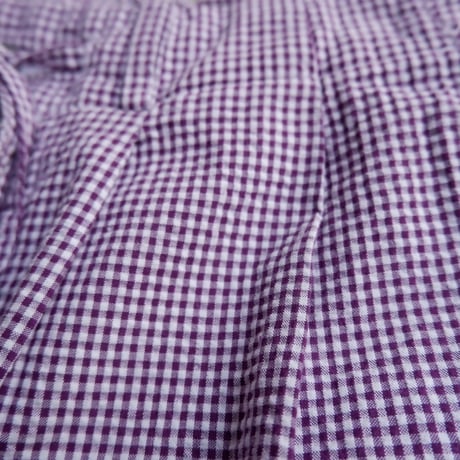 catta(カッタ)/BAGS EASY SHORT PANTS-SEERSUCKER GINGHAM/PURPLE