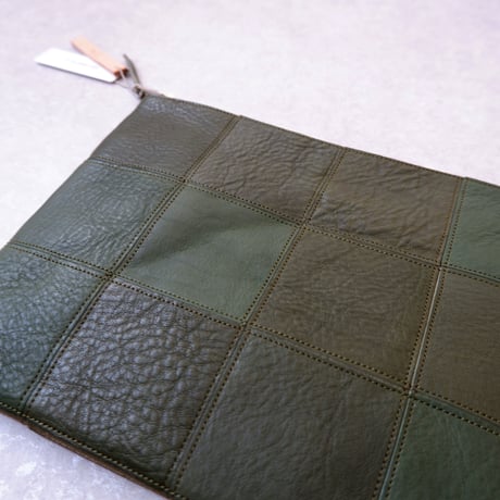 yes crafts/SQUARE POUCH-（L） / スクエア ポーチL/dark Green