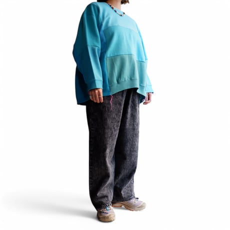 GUNGHO(ガンホー)/ DENUM BAGGY PANTS /BLACK CHEMICAL