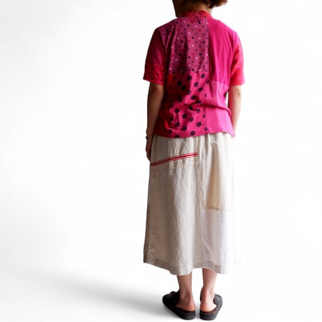 TIGRE BROCANTE (ティグルブロカンテ)/Re dot T-shirt mix China S/S Tee/pink