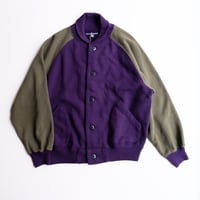 TIGRE BROCANTE (ティグルブロカンテ)/30/7裏毛 ベースボールジャケット/パープル