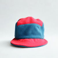 HIGHER(ハイヤー）/ フリースJEA CAP /Turquoise×Red