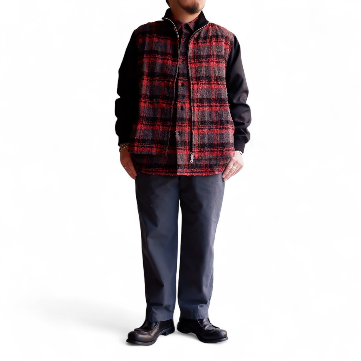 BRU NA BOINNE (ブルーナボイン)/バルバチェックシャツ2号/グレー