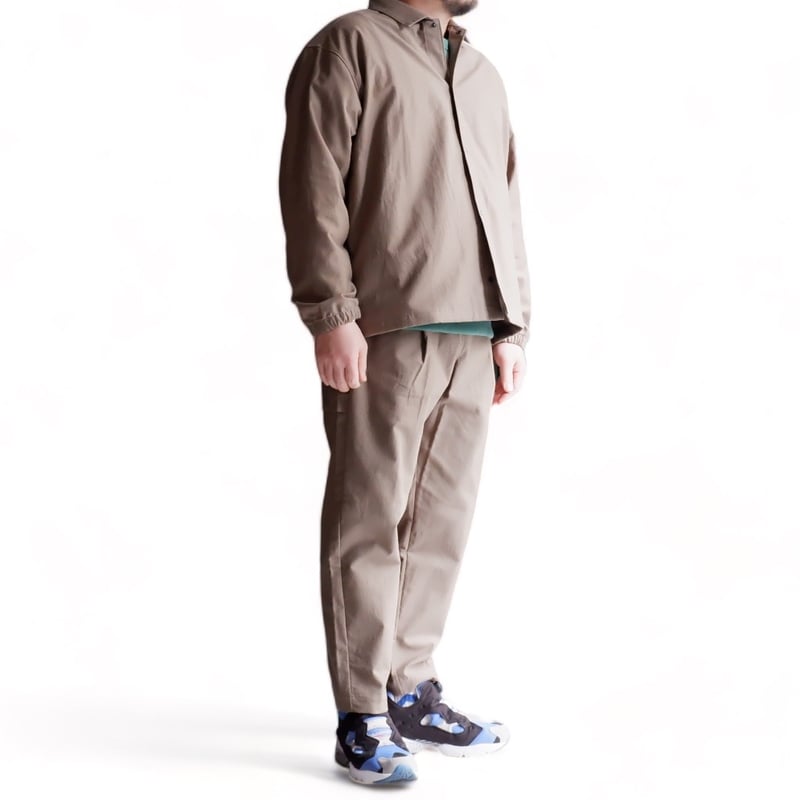 Jackman(ジャックマン）/Back Nep Coach Shirt/Sepia | TO 