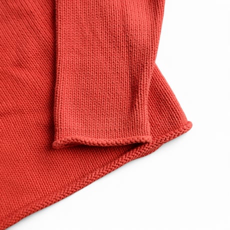 【OLD/VINTAGE】J.CREW/Rollneck Cotton Knit/used/orange