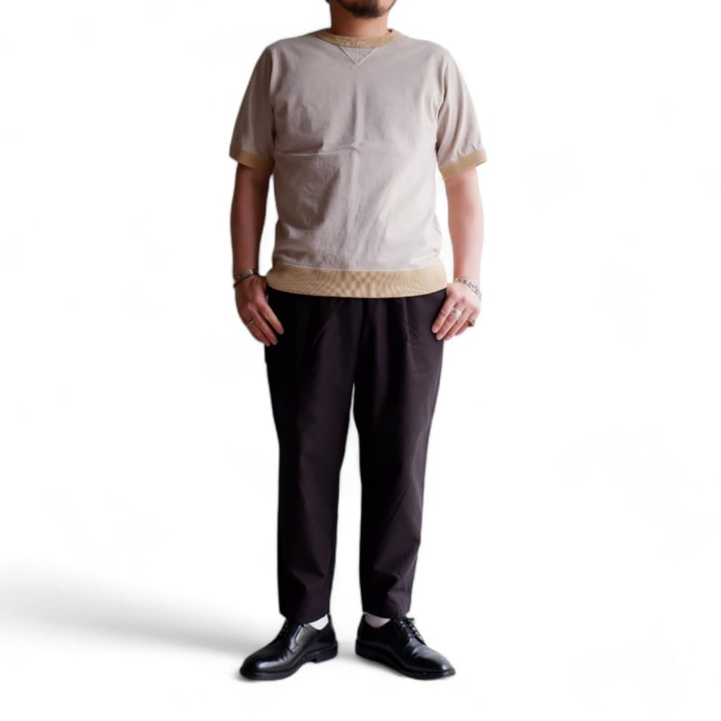Jackman(ジャックマン）/Dotsume Rib T-Shirt/ 346 : Dirt