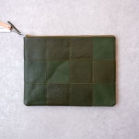 yes crafts/SQUARE POUCH-（L） / スクエア ポーチL/dark Green