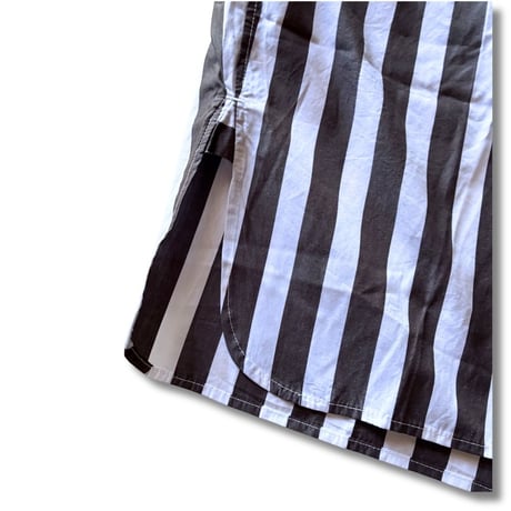 UNIVERSAL TISSU （ユニバーサルティシュ）/ワイドストライプ/コクーンRIB-SHIRT/ブラウンストライプ