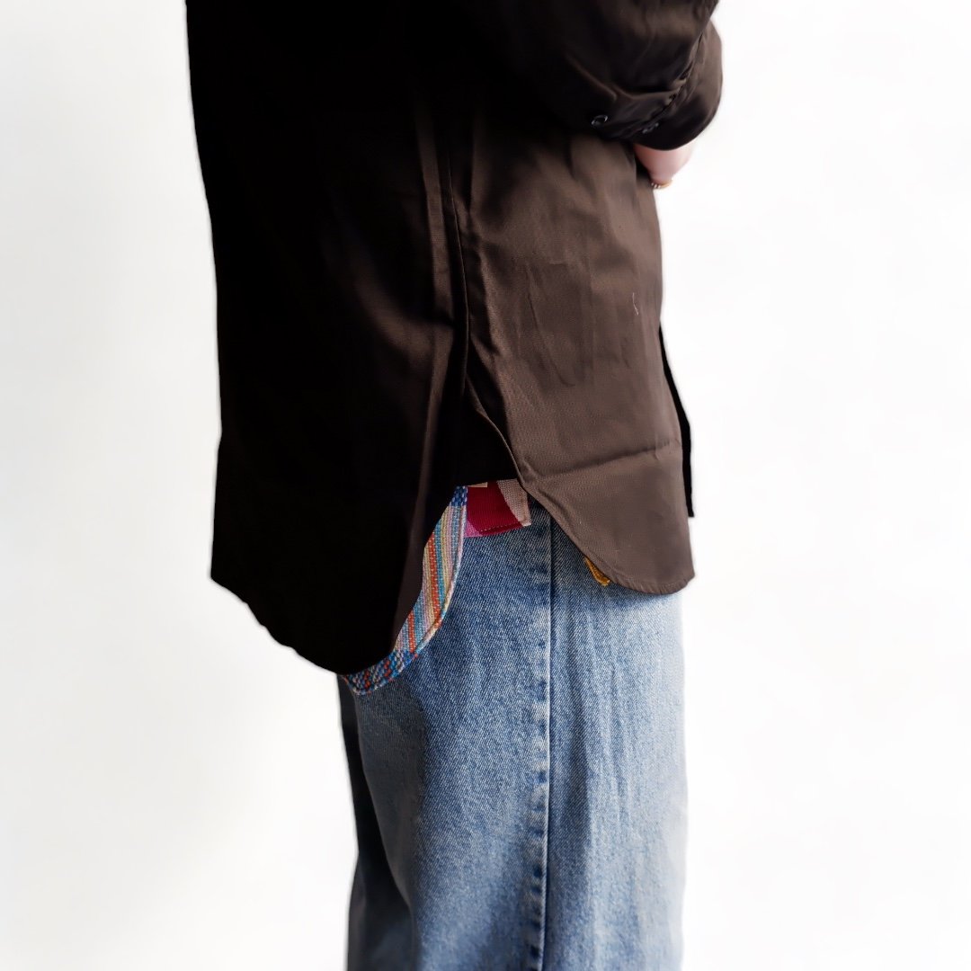 brunaboinne くしゅっとSPシャツ2号 BRU NA BOINNE くしゅっとSPシャツ2号 [インディゴ]