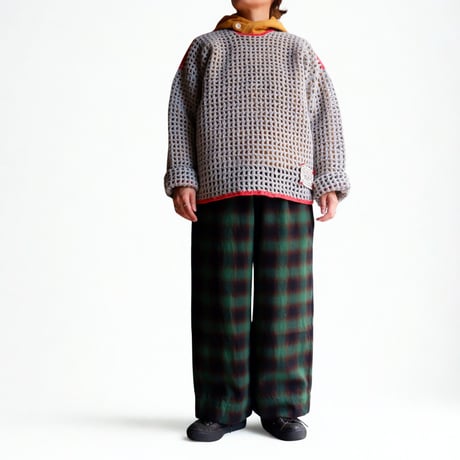 TIGRE BROCANTE (ティグルブロカンテ)/Net Work Knit Venice Sweater/ライトグレー-M(ユニセックス)