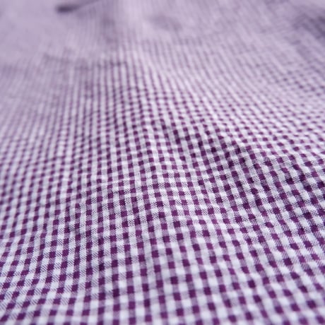catta(カッタ)/W POCKET SHIRT-SUCKER GINGHAM/PURPLE