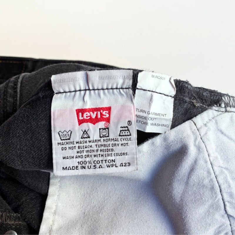 【90‘s usa製希少個体】Levi’s501 ブラックデニム W32 L30 OLD/VINTAGE】90s USA製 / Levi's501 Black denim /