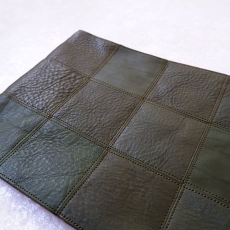 yes crafts/SQUARE POUCH-（L） / スクエア ポーチL/dark Green