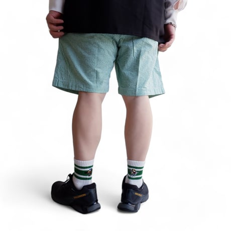 catta(カッタ)/BAGS EASY SHORT PANTS-SEERSUCKER GINGHAM/GREEN