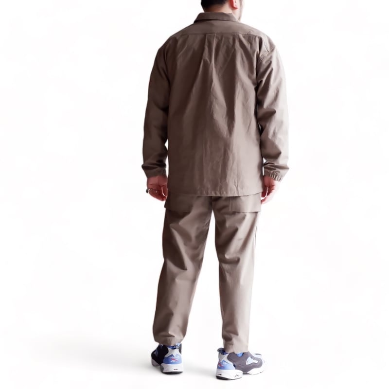 Jackman(ジャックマン）/Back Nep Coach Shirt/Sepia | TO
