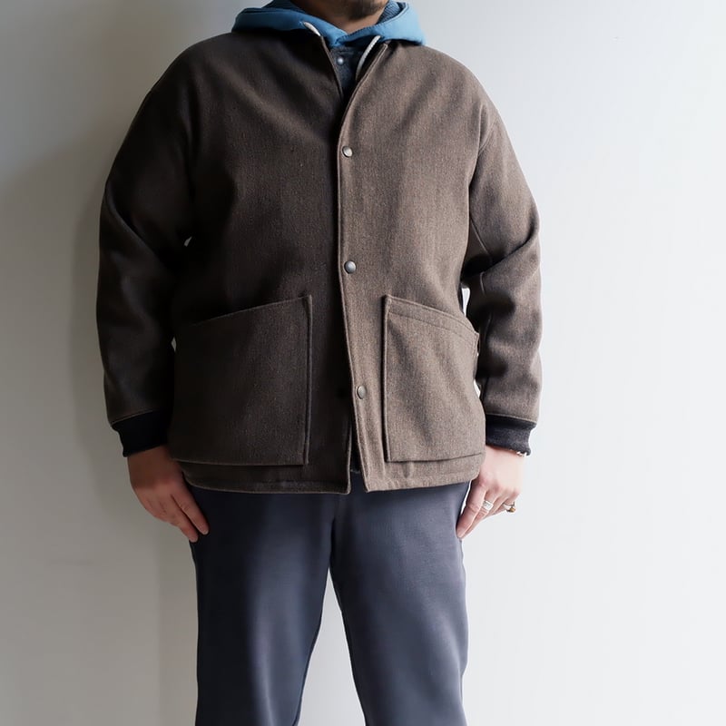 Jackman(ジャックマン)/Melton Award Jacket/Sepia | TOR Jackman(ジャックマン)/Melton Award Jacket/Sepia | TOR