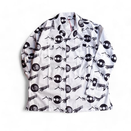 【O.K./オーケー】CREATION OF VYNIL COTTON L/S SHIRTS/WHITE