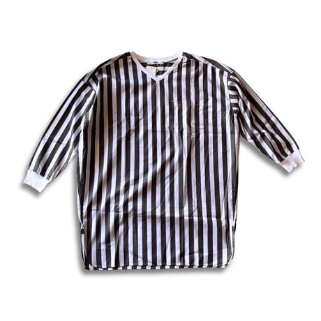 UNIVERSAL TISSU （ユニバーサルティシュ）/ワイドストライプ/コクーンRIB-SHIRT/ブラウンストライプ