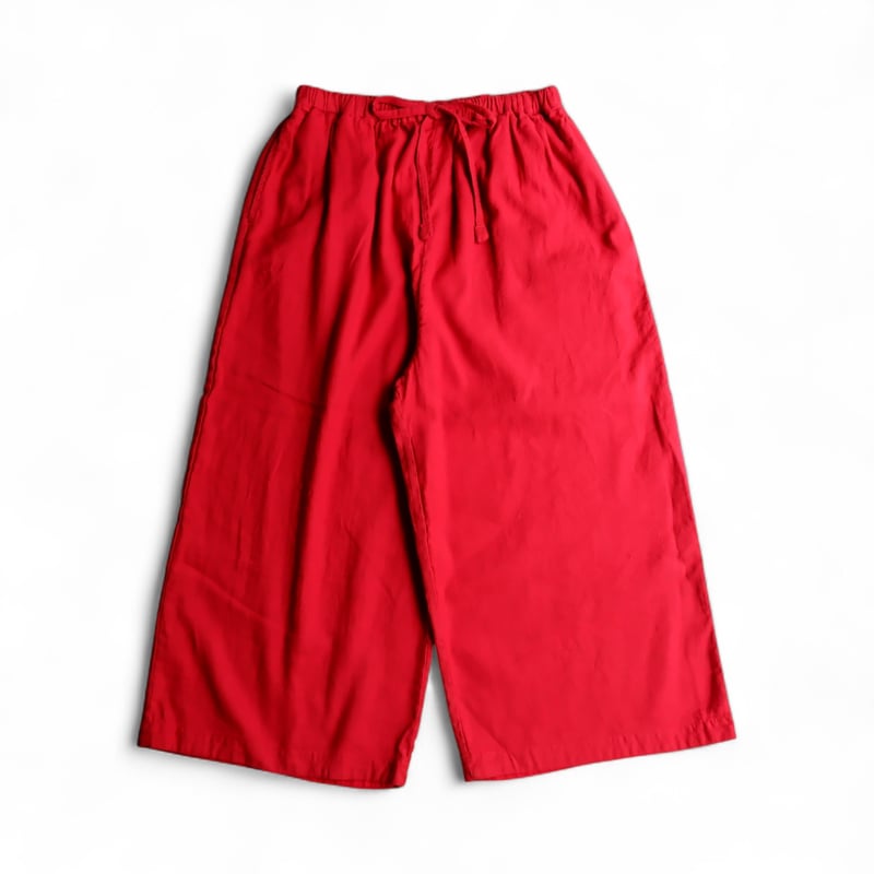 TIGRE BROCANTE コットンパンツ 裏地赤 ナチュラン TIGRE BROCANTE コットンパンツ 裏地赤 ナチュラン