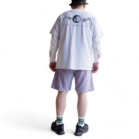 catta(カッタ)/BAGS EASY SHORT PANTS-SEERSUCKER GINGHAM/PURPLE