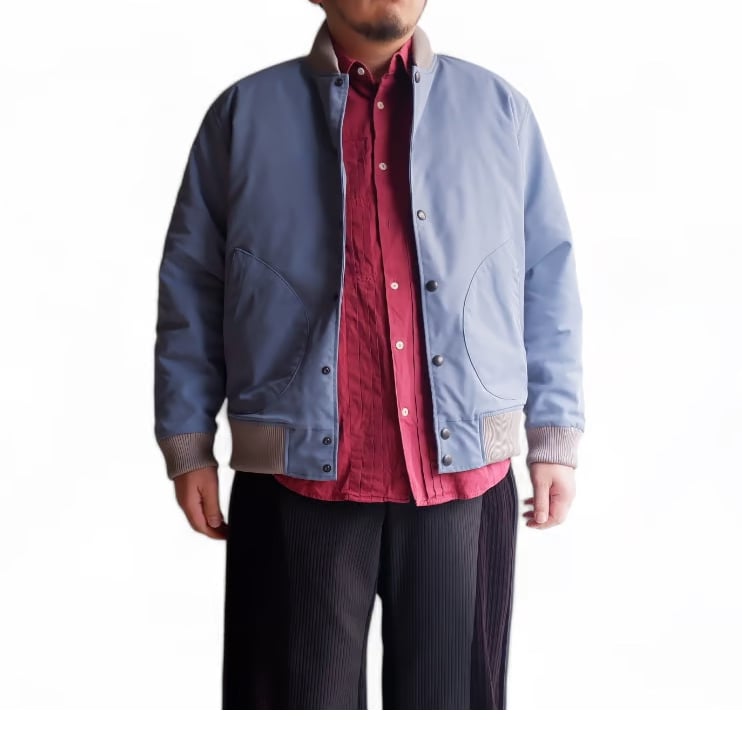 Jackman(ジャックマン) /OX Award Jacket/312:Smoky Saxe Jackman(ジャックマン) /OX Award Jacket/312:Smoky Saxe