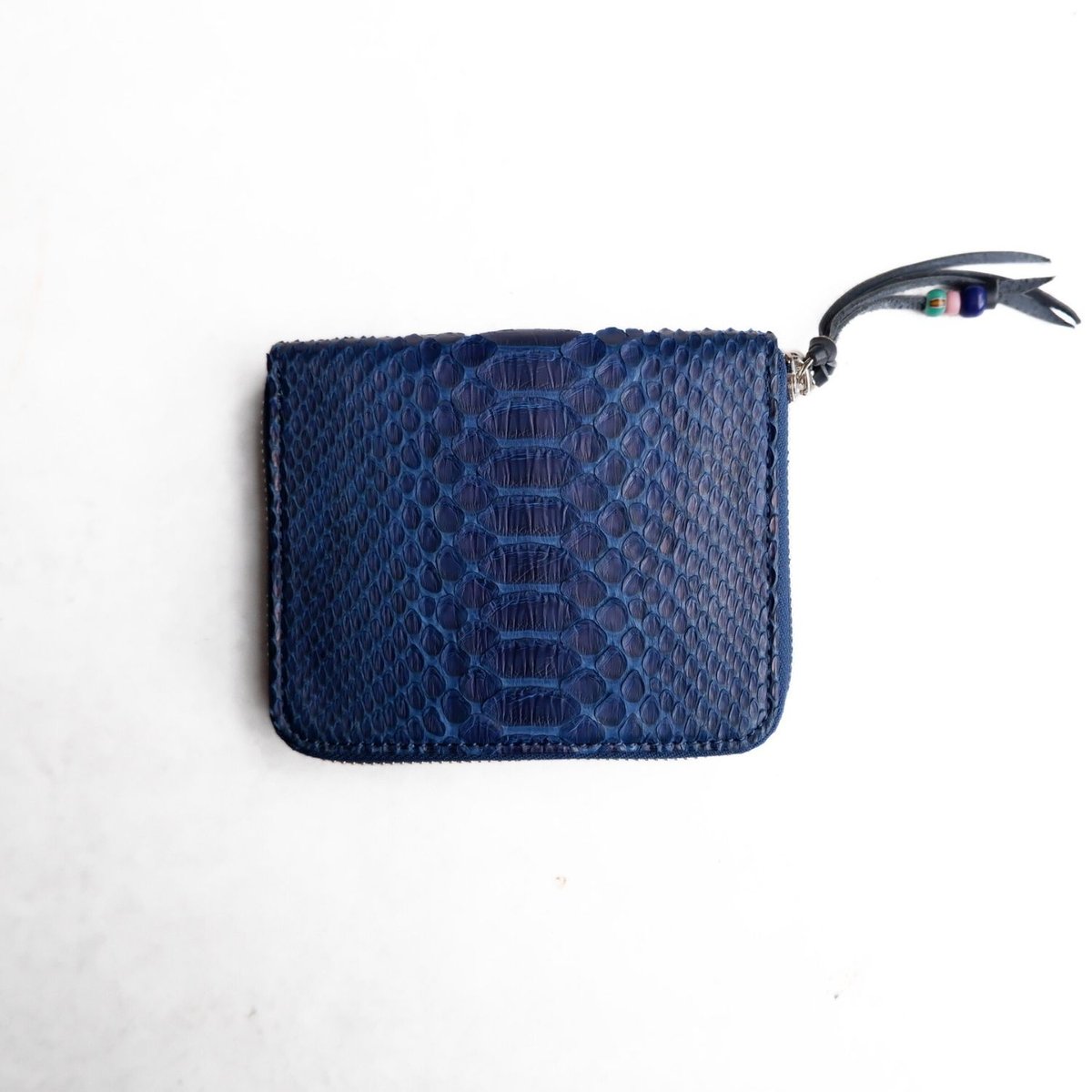 ブルーナボイン（BRU NA BOINNE） パイソン 二つ折ウォレット ブルー ブルーナボイン（BRU NA BOINNE） パイソン 二つ折ウォレット