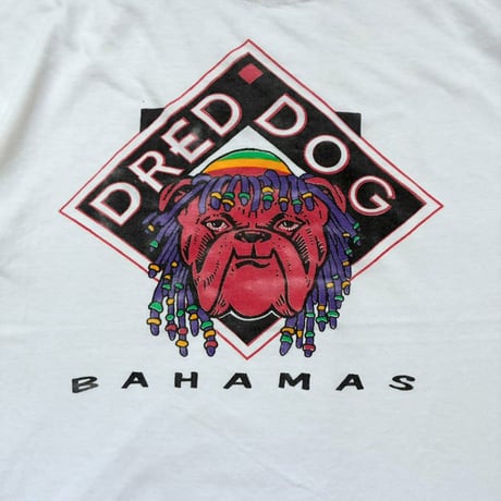 【From USA】old/vintage「DRED DOG 」 Print Tee / used / 古着