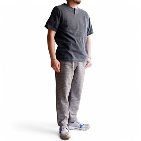 Jackman(ジャックマン）/Henleyneck T-Shirt/370Fede blue gray