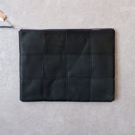 yes crafts/SQUARE POUCH-（L） / スクエア ポーチL/navy
