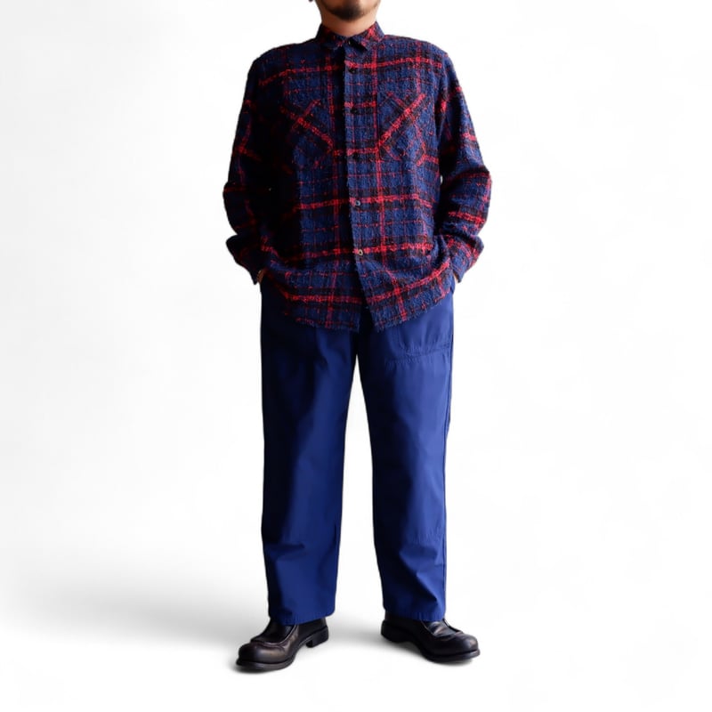 BRU NA BOINNE (ブルーナボイン)/バルバチェックシャツ2号/ネービー