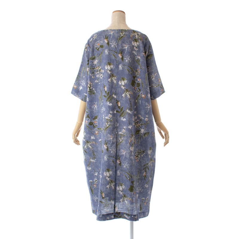 SALE】麻100％ワンピース【フラワー】43629N-22S | TUNIC ～Labor