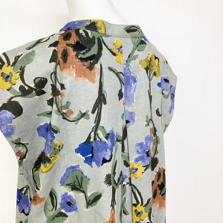 【SALE】【`26春夏新作】綿麻フレンチワンピース【桔梗】53613N-26S