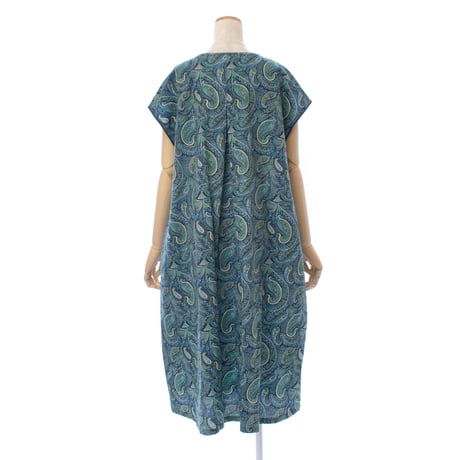 【SALE】【`26春夏新作】フレンチVネックワンピース【綿100％・リバティプリント】53608N-26S