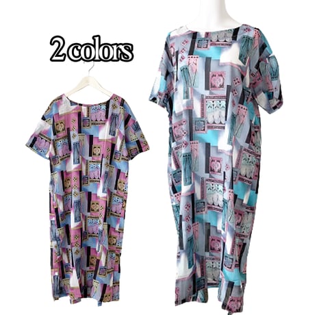 【SALE】シャリ感ワンピース【綿100％】53663N-20S