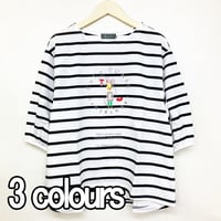 【`26春夏新作】6分袖ボリュームTシャツ【ワンポイントCoCoちゃん】6343-26S