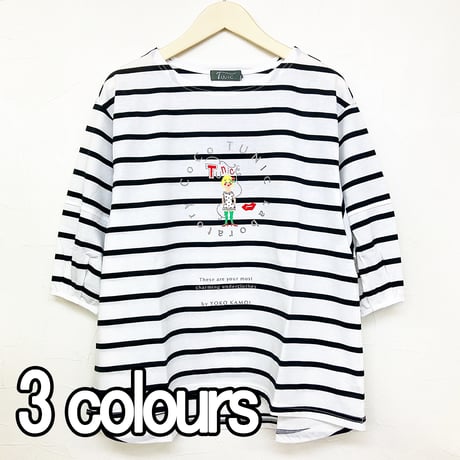 【SALE】【`26春夏新作】6分袖ボリュームTシャツ【ワンポイントCoCoちゃん】6343-26S