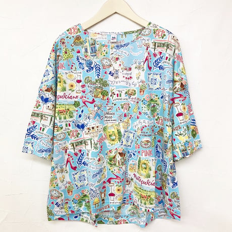 【'26春夏新作】6分袖Tシャツ【100双天竺・マリンカフェ】6347-26S