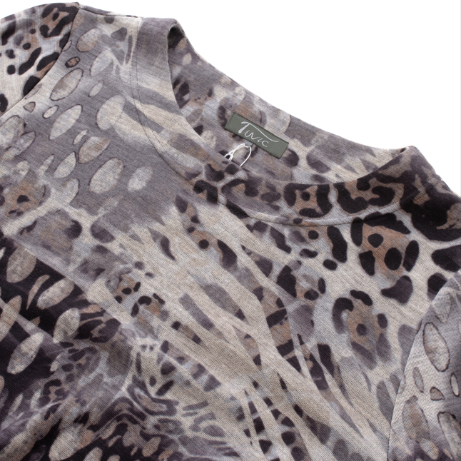 ワンピース yy 25秋冬新作】Wギャザーワンピース【アニマル】43937N-25A