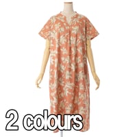 【SALE】水彩風ワンピース【綿麻】53731N-22S