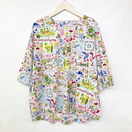 【'26春夏新作】6分袖Tシャツ【100双天竺・マリンカフェ】6347-26S