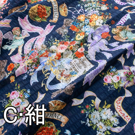 【SALE】衿シャツ【80ローンパフサッカー・リボンエンジェル】6659-25S