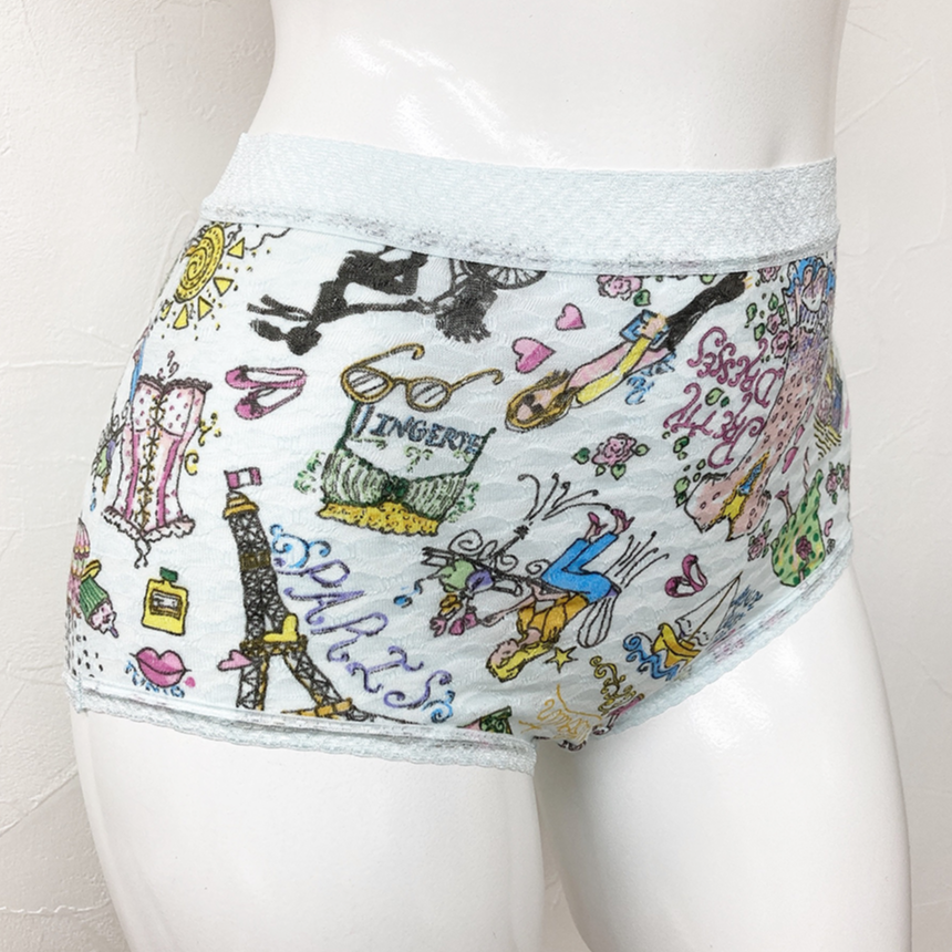 ohta オオタ　絣ジャガードパンツ のびふわパンツ【メロンジャガード・エッフェル塔】1439-24S