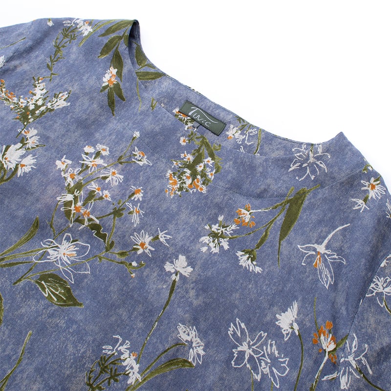SALE】麻100％ワンピース【フラワー】43629N-22S | TUNIC ～Labor