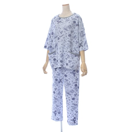 【SALE】【'26春夏新作】6分袖パジャマ【パイルジャガード・モノトンコレクション】53529P-26S
