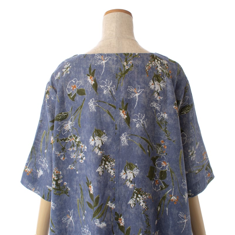 SALE】麻100％ワンピース【フラワー】43629N-22S | TUNIC ～Labor