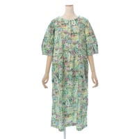 【SALE】【'26春夏新作】6分袖切り替えワンピース【80ローンサッカー・ガーデン小花】56022N-26S