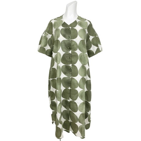 【SALE】コットンリネンのワンピース【にじみドット】56743N-24S