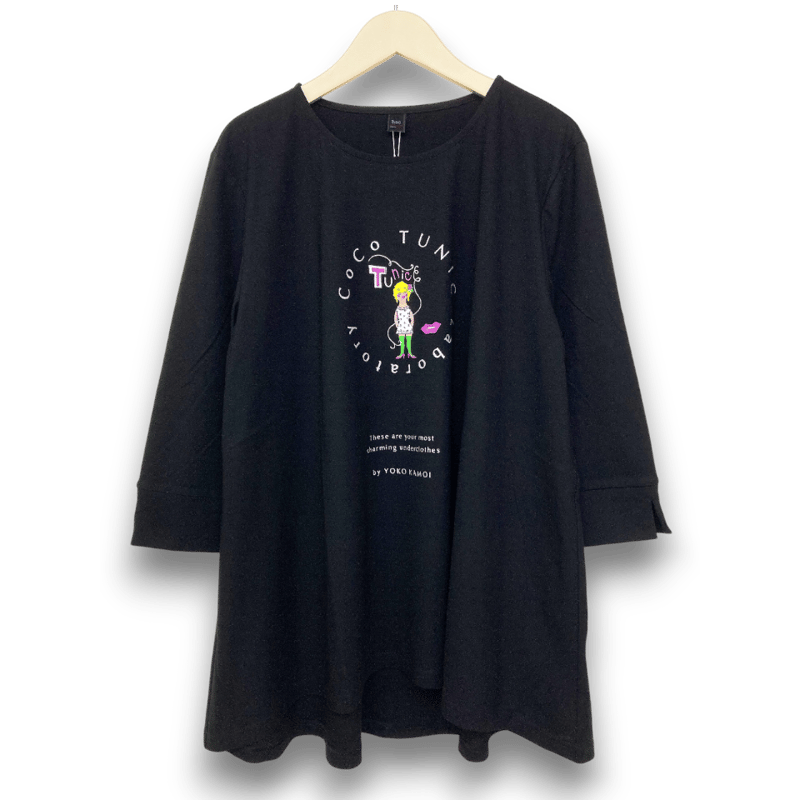 cocoちゃん 26春夏新作】7分袖Tシャツ【ワンポイントCoCoちゃん】6344-26S | TUNIC